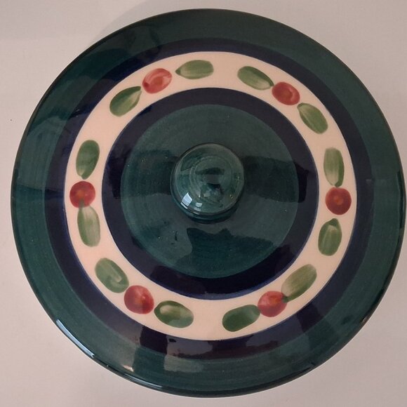 Gail Pittman Juniper 7" Bean Pot/Small Covered Casserole with Lid Signed 1988 - Picture 7 of 12